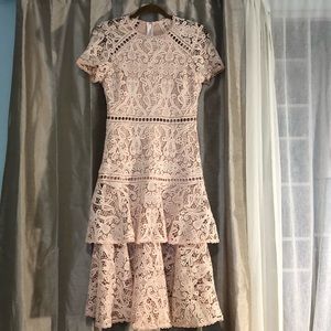 Pink crochet / lace dress